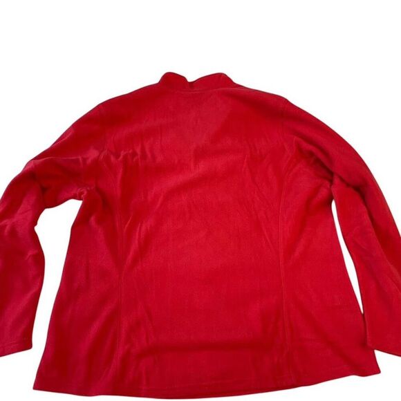 Eddie Bauer Women's 2XL Red Fleece Full Zip Long Sleeve Jacket Casual - Picture 4 of 6